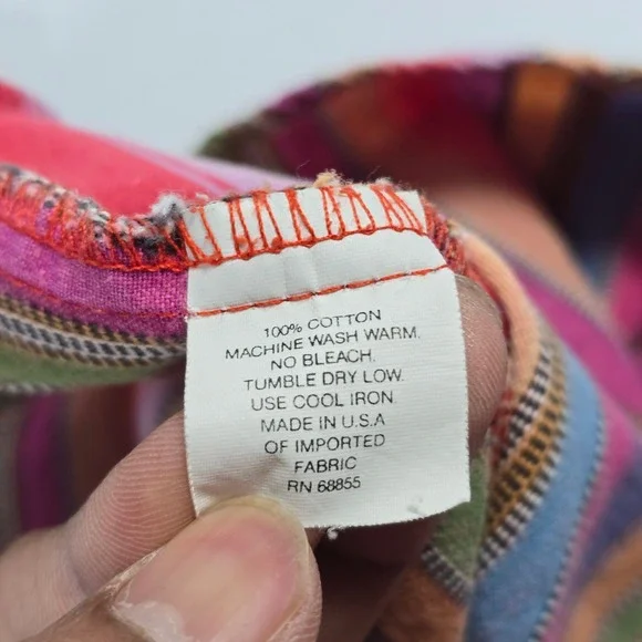 Body Objects Mens Large Vintage 90s Striped Short Sleeve Button Down Shirt Multi - Picture 5 of 6